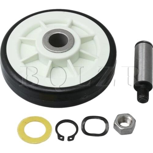 BQLZR 7.7x3.1cm 303373K Black Drum Support Roller Kit with a Reliable Metal Shaft