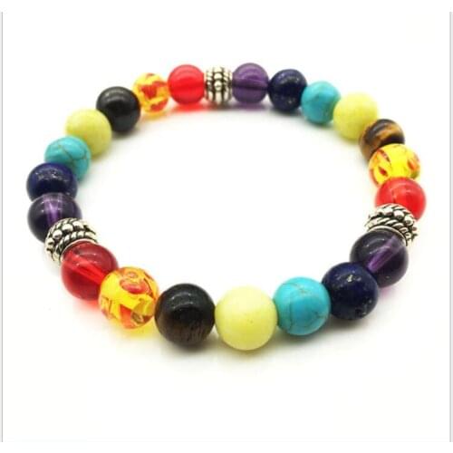 2017 new arrival Energy beads bracelet colorful Chakra energy yoga bead bracelet