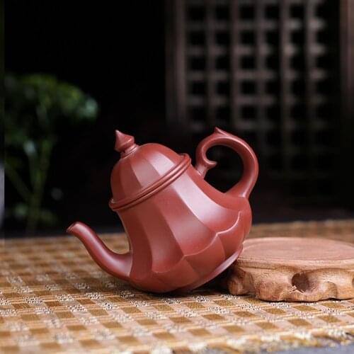 Purple clay yixing tea pot handmade raw ore Dahongpao kung fu kettle