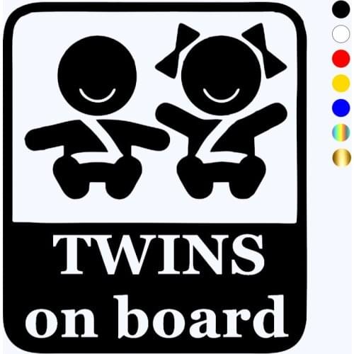 CK20292# twins on board funny vinyl car sticker waterproof car decal stickers on car truck bumper rear window