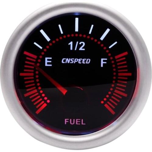 CNSPEED 2Inch 52Mm Fuel Level Gauge Car Meter with Fuel Float Sensor Automotive Gauges 12V Universal Car