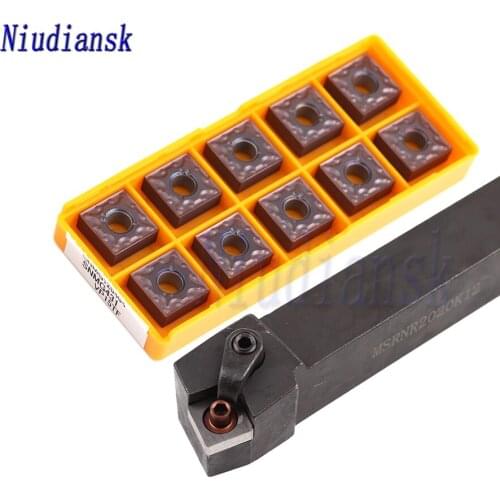 1pc MSBNR2020K12 External Turning Tool Holder MSBNR2525M12 Arbor MSBNL CNC Lathe Tool 10pcs SNMG1204 Outer Circle Carbide Insert