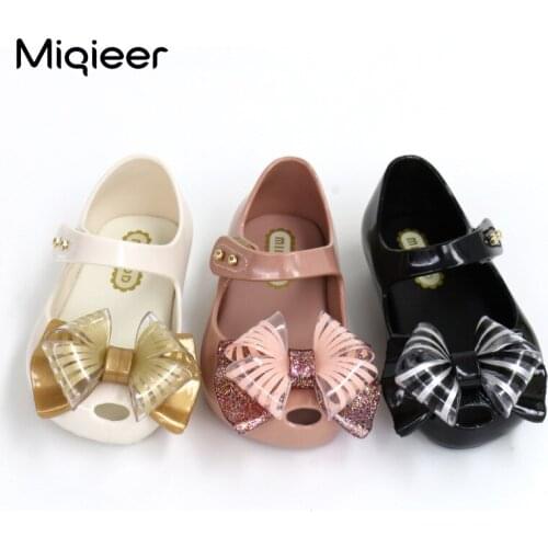 Kids Shoes Children Sandals 2021 Spring Summer Girls Bowknot Princess Sandals Soft Jelly Bottom Baby Comfortable Toddler Shoes