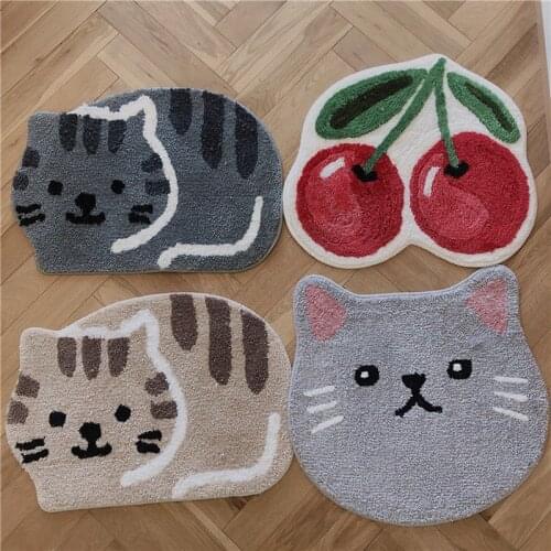 Cat Styling Design Cartoon Kitchen Mat Anti-Slip Long Bedroom Floor Carpet Hallway Porch Area Rug Slow Rebound Entrance Doormat
