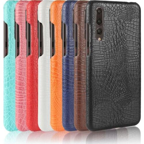 For Huawei P20 Lite ANE-L21 Luxury Crocodile Skin Back Phone Case For Huawei P20 Plus P20 Pro PU Leather Back Cover Case Nova 3i