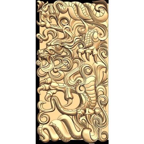 Dragon 3d Model Decor Relief STL Model for CNC Router 3D Printer Artcam Aspire Bas Relief