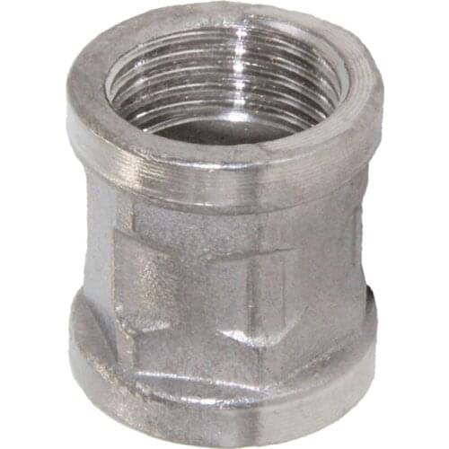 1/2'' Stainless Steel Female Thread Double Head Pipe Fitting Connector DN15