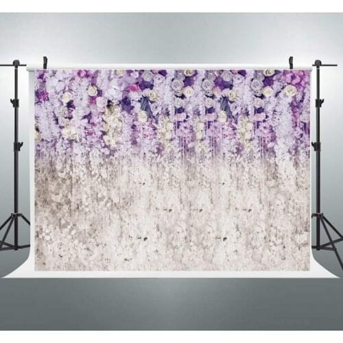 BEIPOTO purple and white flower backdrop wedding bridal shower floral photo background baby shower birthday party dessert table