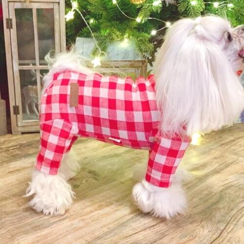 Girl Dog Clothes Jumpsuit Winter Female Dog Clothing Overalls Sleepwear Puppy Yorkshire maltese Pomeranian Poodle Costume Outfit