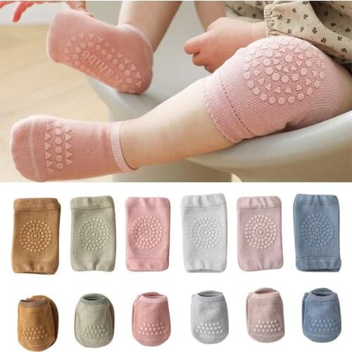 Safety Baby Knee Pads Socks Set Non-Slip Floor Socks Elbow Cushion Kneecap Summer Kid Crawling Protector Leg Warmer Girls Boys