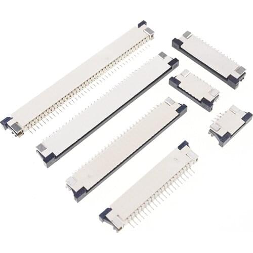 5pcs FFC / FPC connector 1.0 mm 4 Pin 5 6 7 8 10 12 14 16 18 20 22 24 25 26 18 30 P Bottom Contact Right angle SMD / SMT ZIF