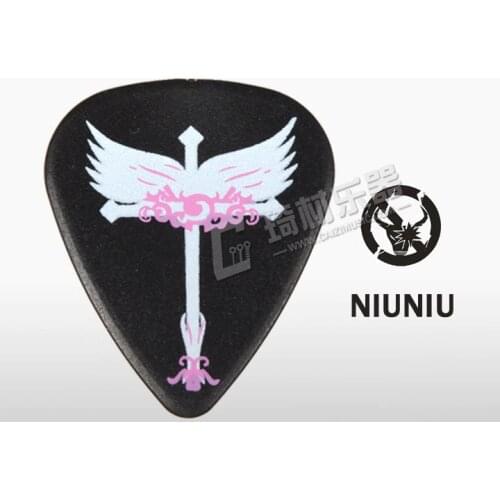 Cross with Wings Guitar Pick Plectrum Mediator Gauge 1.0mm, Standard Shape, 1/piece