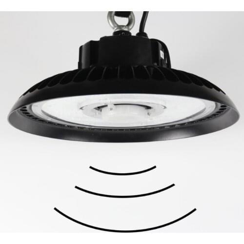 Microwave sensor smart control motion daylight sensor 100W ufo high bay led light dimmable industrial lighting