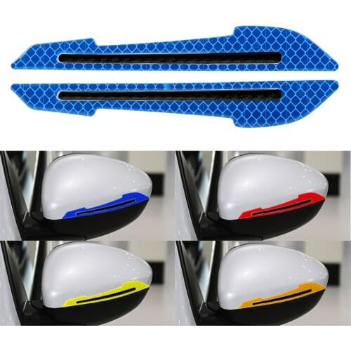 RearView Mirror Sticker 2Pcs Anti-collision Sticker Car Reflector Sticker Safety-Warning Sign Decals Car Exterior Accessories