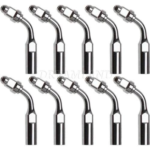 10 Dental Ultrasonic Scaler Tip 120° ED1 Fit DTE SATELEC