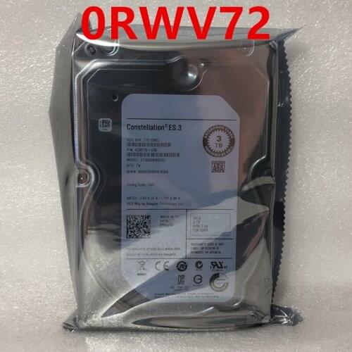 New Original HDD For Dell 3TB 3.5" SATA 128MB 7200RPM For Internal HDD For Enterprise Class HDD For ST3000NM0033 0RWV72 RWV72