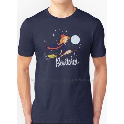 Bewitched Broom Shirt , Sticker , Mask T Shirt 100% Pure Cotton Bewitched Tv Samantha Endora Darrin Darren Montgomery 70s Dick