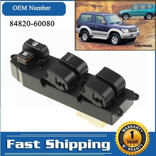 Electric Power Window Right Master Control Switch Button Console for Toyota Landcruiser Prado Hilux Camry Echo 84820-60080