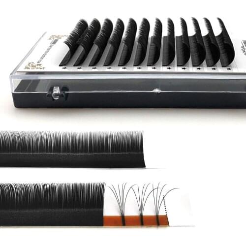 Abonnie Private Label Volume Individual Eyelash 0.07 0.10 Mm Mink Extension Tray Mega Volume Makeup Extensions
