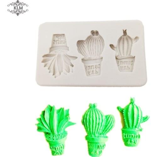 KLM cactus type Resin infusion silicone baking mold 3D epoxy resin mold cake decoration accessories tools clay tools chocolate t