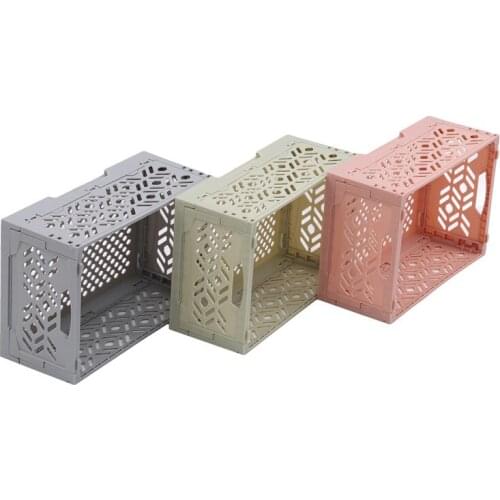 Foldable Storage Bags Plastic Desktop Storage Container Box Underwear Cosmetic Organizer Household Storage Basket