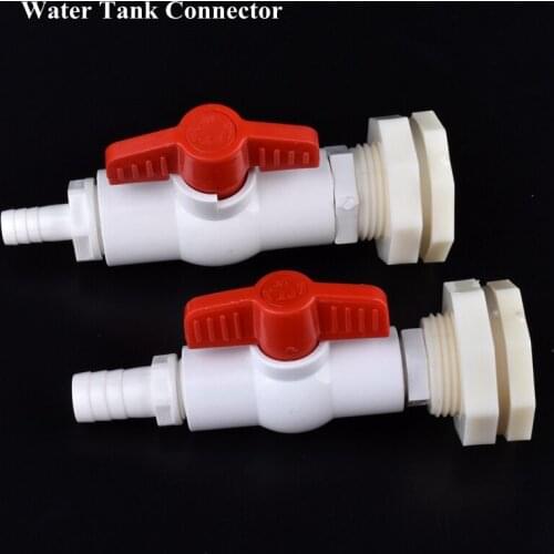 1/2" 3/4''-8~16mm Water Tank Connector Aquarium Fish Tank Drainage Intake Ball Valve Joint Garden Irrigation Hose Pipe Adapter