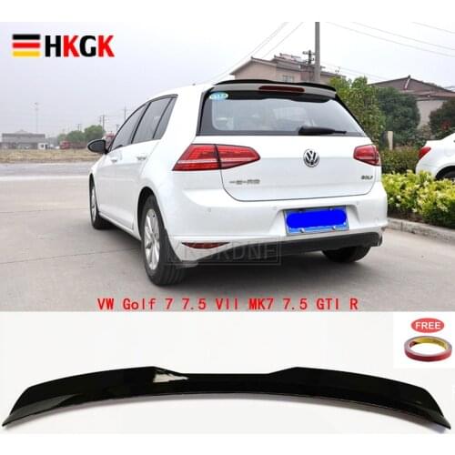 For Volkswagen GOLF MK7 MK7.5 GTI R Spoiler 2014-2020 GOLF 7 GOIF 7.5 Spoiler High Quality ABS Material Car Rear Wing Color Rear