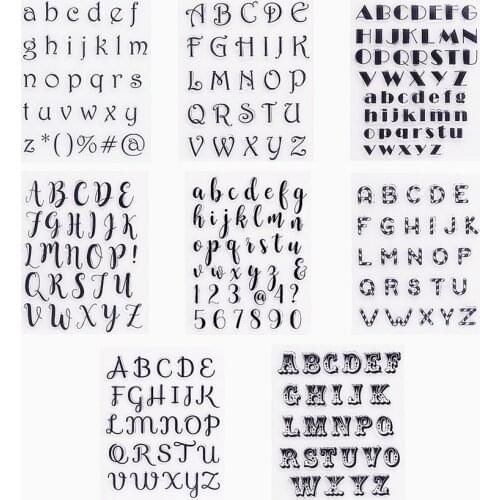 A bag=8PCS 26 alphabet Elf Transparent Seal Clear Stamps Silicone Seal Roller Stamps DIY Scrapbook Album / Card Production