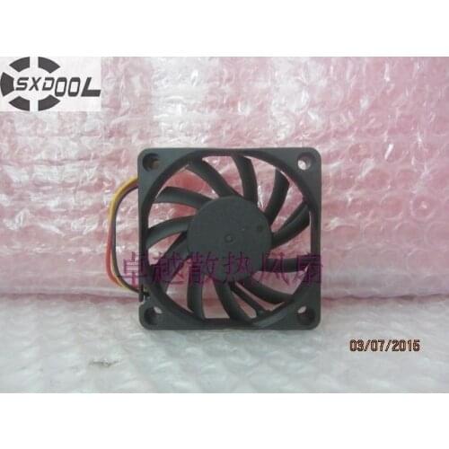 SXDOOL FD1261107B-2F DC 12V 2.88W 3-WIRE 60x10mm axial cooling fan cooler industrial
