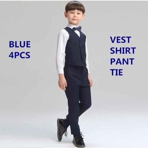 High Quality Boys Suits for Weddings Kids Prom Suits Wedding Suits Kids or Party Clothing of Boy Classic Costume 4pc 3T-12T