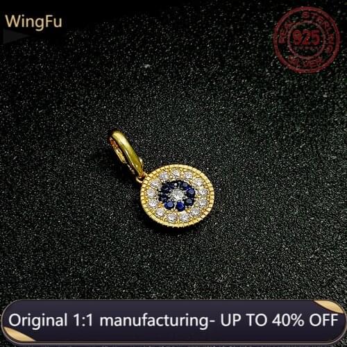 S925 sterling silver women golden zircon round necklace pendant luxury compact monaco jewelry gift