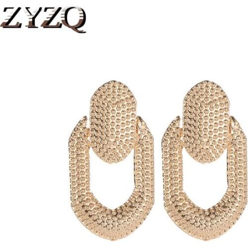 ZYZQ Trendy Punk Earrings For Women Fashion Hyperbole Daily Wear Personality Accessories Earrings Wholesale Lots&Bulk Earrings