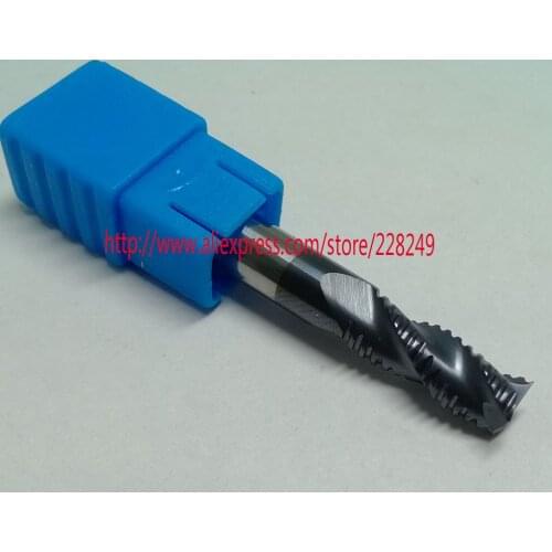 1pc D8*20*D8*60 HRC60 3 Flutes Tungsten Solide Carbide Roughing End Mills For CNC Milling Tools