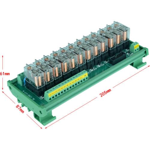 12 channels 16A 24V OMRON Relay Module PLC board Omron relay G2R-1-E Omron PNP relay module