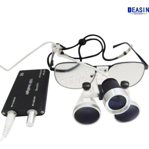 2016 New Anti-Fog 3.5x 420mm Dental Surgical Binocular Loupes + LED Head Light lamp
