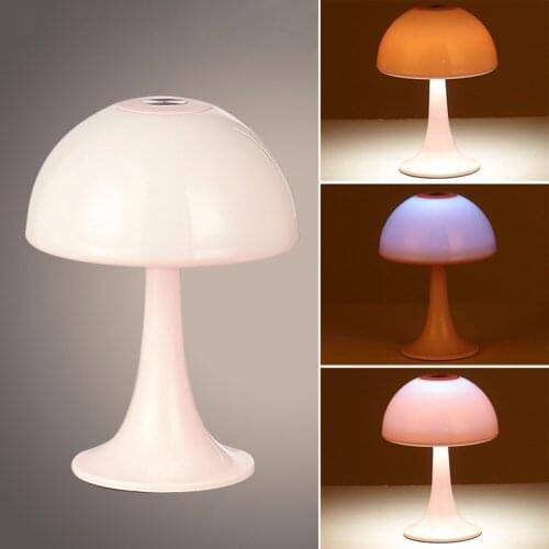 2018 News 3 Colors Kids Mushroom Lamp Romantic Colorful Sensor LED Mushroom Night Light 3 Style Variable of Color Book Light