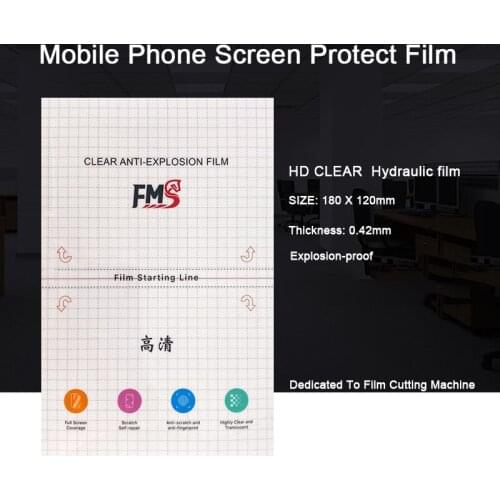50pcs HD Hydraulic Film For Mobile Phone Front Screen Back Cover Protector Ultra Thin For Cutting Machine 8 Inches