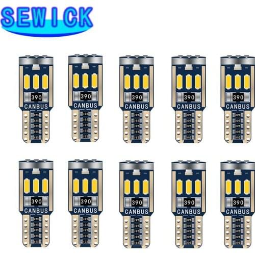 500Pcs T10 Led Canbus W5W Led Bulb Car Interior Light 9led 4014smd 194 168 No Error Reading Dome Light Instrument Plate Lamp