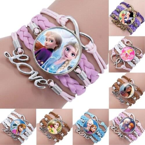 Disney Blue Ice and Snow Margin Princess Ashana Bracelet Jewelry Girl Home Frozen Toys