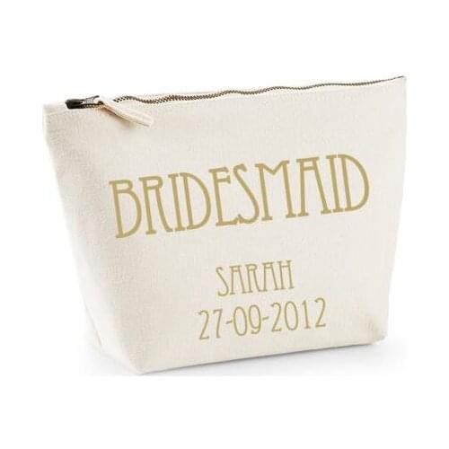 Personalised Bridesmaid Make-up/Wash Gift Make Up Bagswedding Maid of Honour Unique Gift for Bridal Party Bag