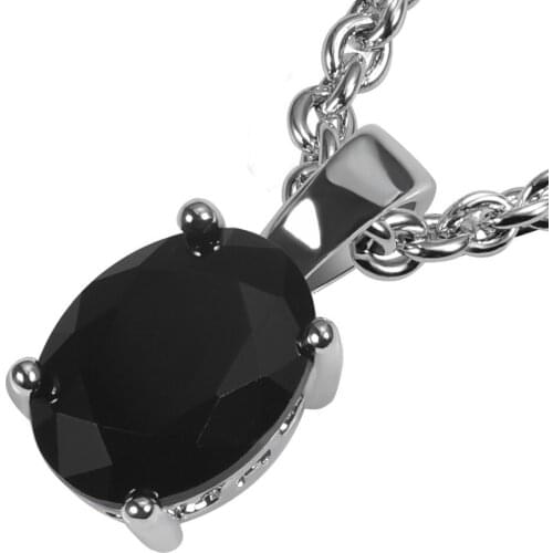 Black Onyx 925 Sterling Silver Fashion Pendant PPP12