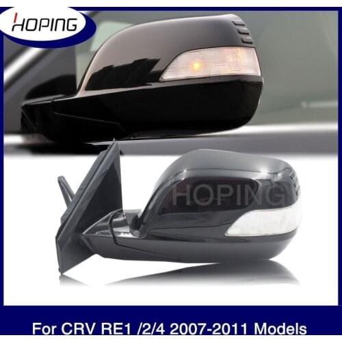 Hoping Left Right Side Mirror Outer Rearview Mirror Assy For HONDA CRV CR-V 2007 2008 2009 2010 2011 RE1 RE2 RE4 Base Color