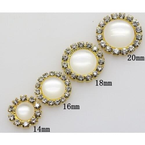 2018 New 10pcs/Lot Gold Buttons Decor accessories DIY Sewing Button Wedding Five Size Wholesale Price