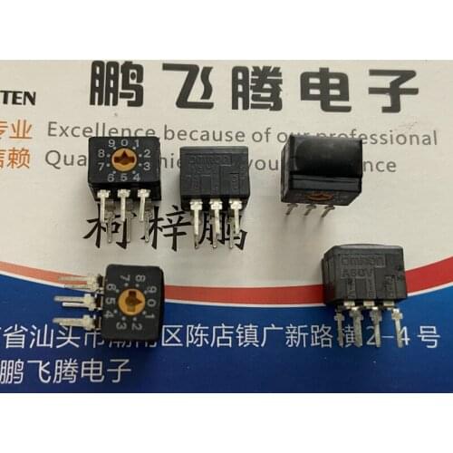 Original new 100% A6CV-10R 0-9 10 bit rotary code switch DIP 6pin side adjustment code