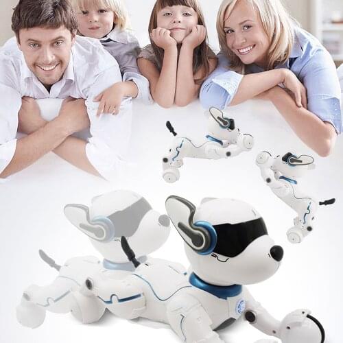 Remote Control Robot Dog Toy RC Robotic Interactive Intelligent Stunt Puppy Imitates Animal Sounds Dances With Music Robot Toys