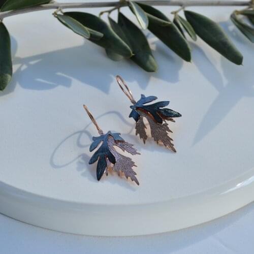 Handmade silver earrings free shipping from Turkey
