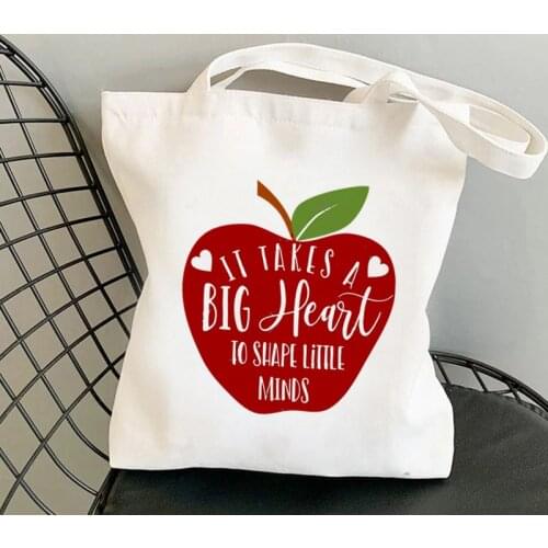 Teacher Supplies Shape little minds Printed Tote Bag women Harajuku shopper Funny handbag Shoulder shopping Lady gift Canvas Bag