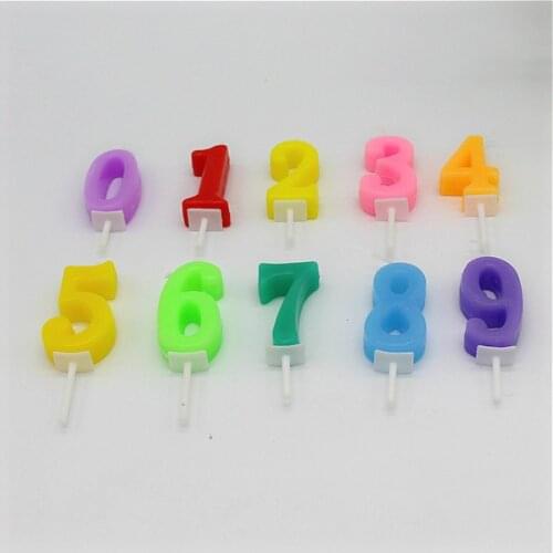 Number Birthday Candles 1 2 3 4 5 6 7 8 9 0 Mulitcolor Kids Birthday Candles For Cake Party Supplies Decoration Cake Candles