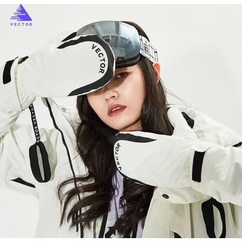 Thicken Warm Winter Fleece Mitten Gloves Waterproof Snowboard Gloves Professional Snowboarding Ski Pure Goat leather Gloves