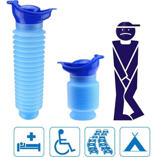 High Quality Male & Female Emergency Portable Urinal Go Out Travel Camping Car Toilet Pee Bottle 750ml Blue Urinals for 1 PCS